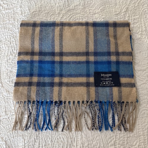 Beige blue plaid - &, cashmere